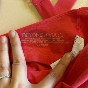 Beyond Yoga Bright Nantucket Red romper